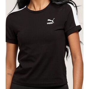 Puma Women's Black Tee with White Accents
